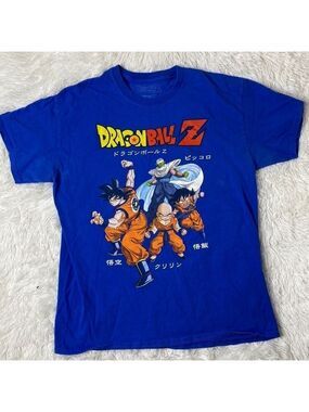 2005 Vintage DragonBall Z cobalt blue anime graphic tee